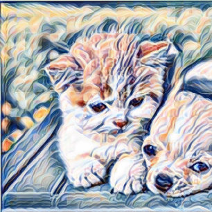 Kitten And Chihuahua Puppy Tote Bag