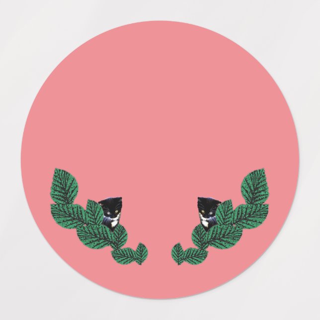 Kitten and Leaves (Design 3)