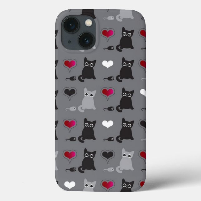kitten and mice pattern Case-Mate iPhone case (Back)