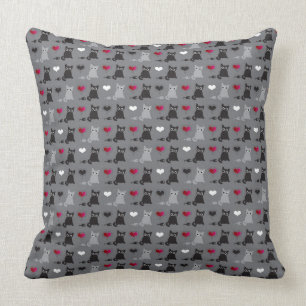 kitten and mice pattern cushion