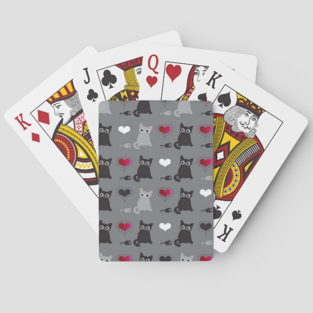 kitten and mice pattern playing cards (Back)