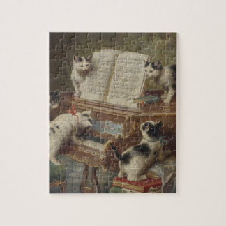 Kitten and piano jigsaw puzzle
