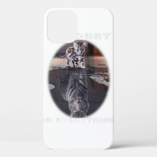 Kitten And Tiger Funny Gifts For Cat Lover. Perfec iPhone 12 Case