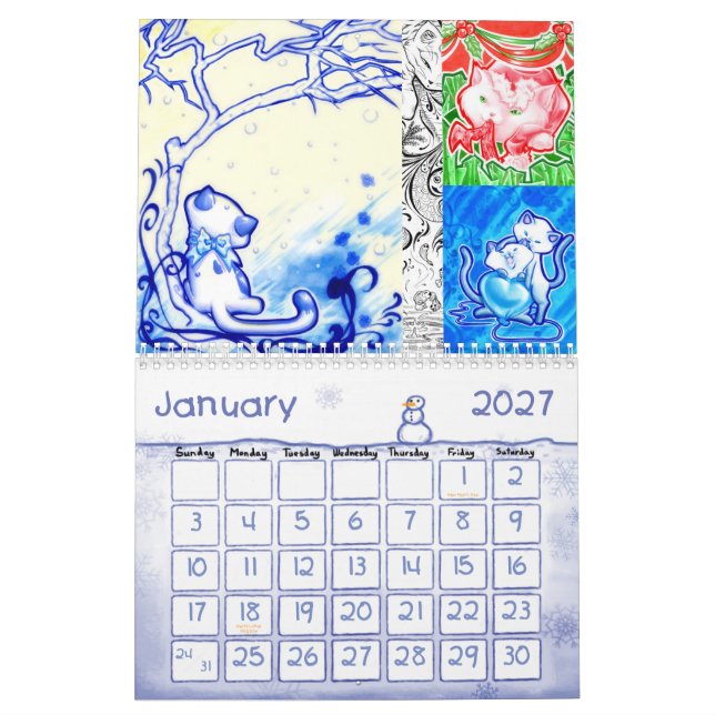 Kitten Art 1012 Calendar (Jan 2027)