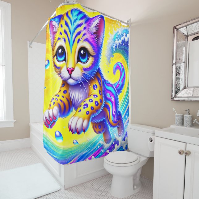 Kitten Art Shower Curtain (In Situ)