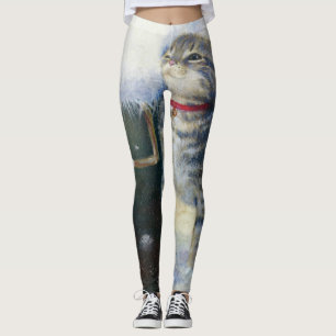 Kitten at Santa's Boot Leggings