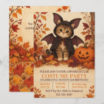 Kitten Bat Costume Halloween Birthday Party