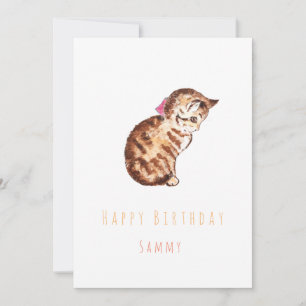 kitten birthday greeting card