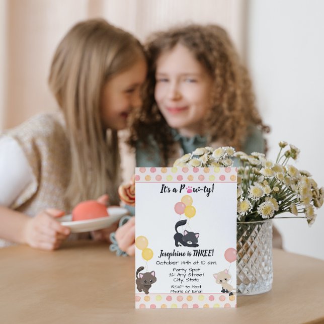 Kitten Birthday Invitation (Creator Uploaded)