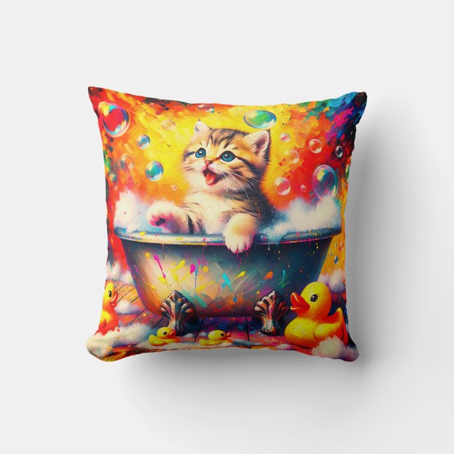 Kitten Bubble Bath Cushion (Front)