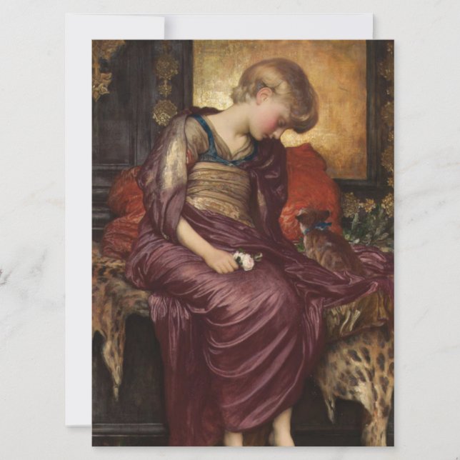 Kitten (by Frederic Leighton) Card (Front)