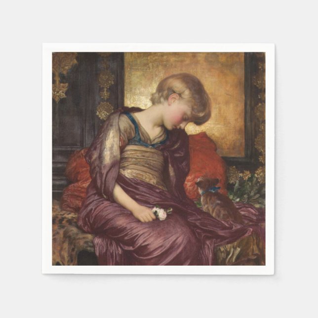 Kitten (by Frederic Leighton) Napkin (Front)