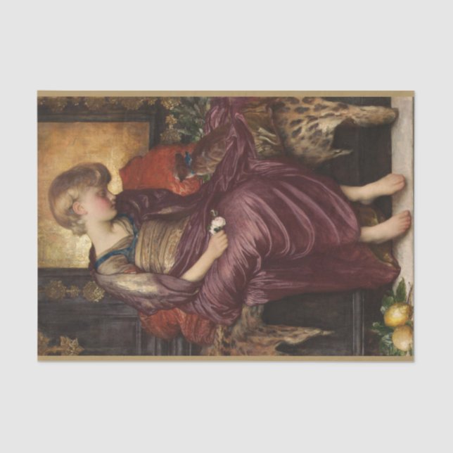 Kitten (by Frederic Leighton) Tissue Paper (Front)