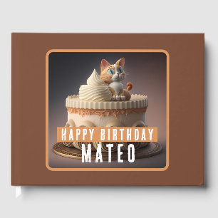 Kitten Cake -  Birthdays Guest Book