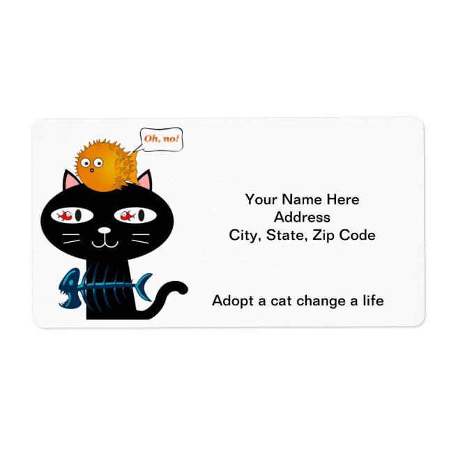 Kitten Cat Adoption Labels (Front)