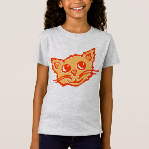 Kitten / cat face cute happy graphic girls t-shirt