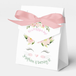 Kitten Cat Kitty Birthday Floral Favour Box