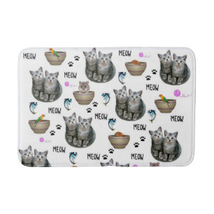 Kitten Cat Meow Bathroom Bath Mat