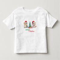 Kitten Cat Santa Red Green Merry Christmas Party
