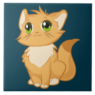 kitten ceramic tile 