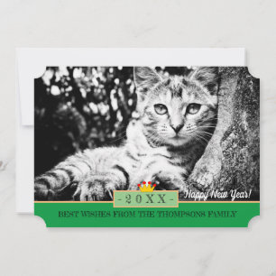 Kitten Charmer & Happy New Year! Card /Cats