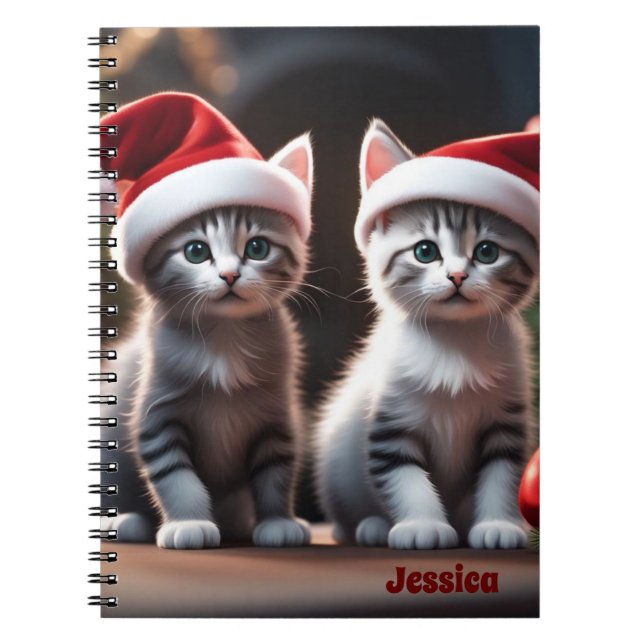 Kitten Christmas Notebook (Front)