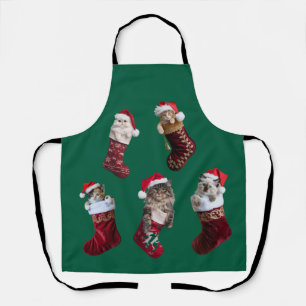 Kitten Christmas Stocking Apron