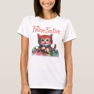 kitten christmas t-shirt