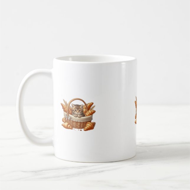 kitten cup and croissants (Left)