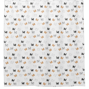 kitten design shower curtain
