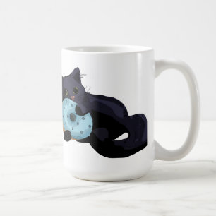 Kitten Eating Doughnut Mug