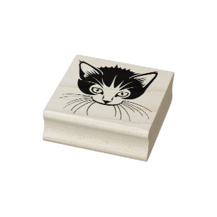 kitten face art stamp