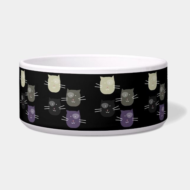 Kitten Face Pattern Any Colour  Bowl (Front)