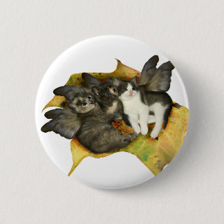 Kitten Fairies Button