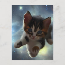 Kitten Flying in Space
