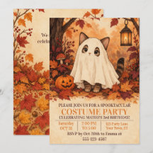 Kitten Ghost Costume Halloween Birthday Party