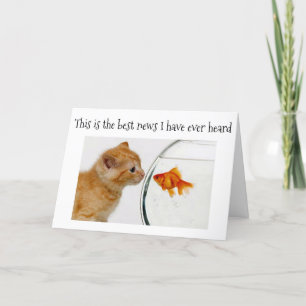KITTEN/GOLDFISH ARE PURR-FECT FRIENDS *40th* BIRTH Card