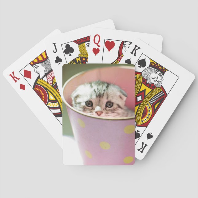 Kitten Hiding Playing Cards (Back)