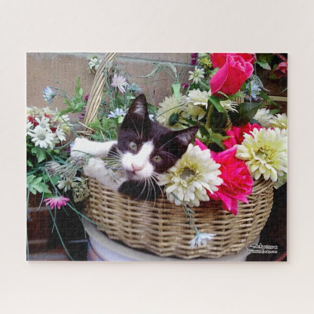 Kitten in a Basket Jigsaw Puzzle (Horizontal)