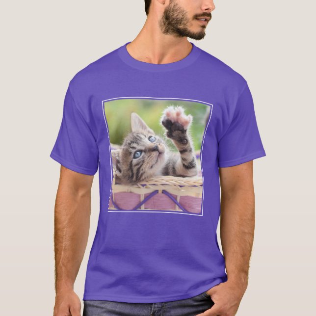 Kitten In A Basket T-Shirt (Front)