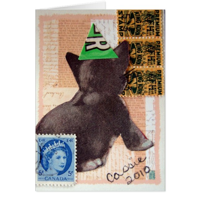 Kitten in a Party Hat Collage (Front)