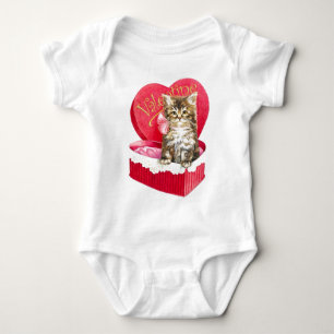 Kitten in Candy Box Baby Bodysuit
