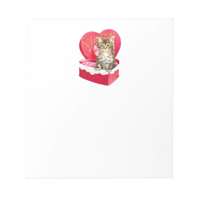 Kitten in Candy Box Notepad (Front)