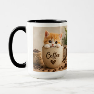 Kitten in Coffee Cup Charm