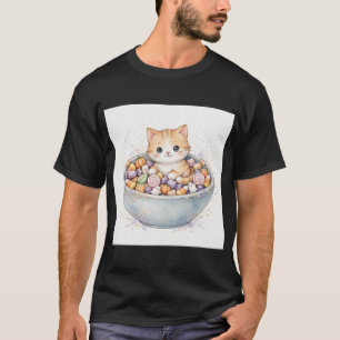 Kitten in Halloween Candy Bowl T-Shirt