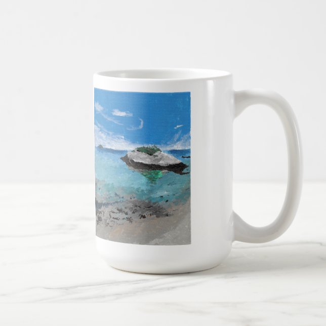 Kitten Island Maine, Large Coffee Mug (Right)