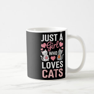 Kitten Just A Girl Who Loves Cats Shirt Cute Cat L Coffee Mug