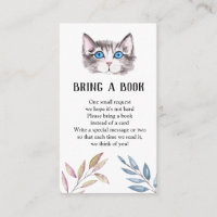 Kitten Kitty Cat Baby Shower Bring a Book Enclosur