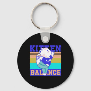 Kitten Lance Spiritual Yoga Cute Cat Animals Pets Key Ring