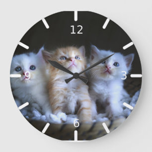 Kitten Large Clock